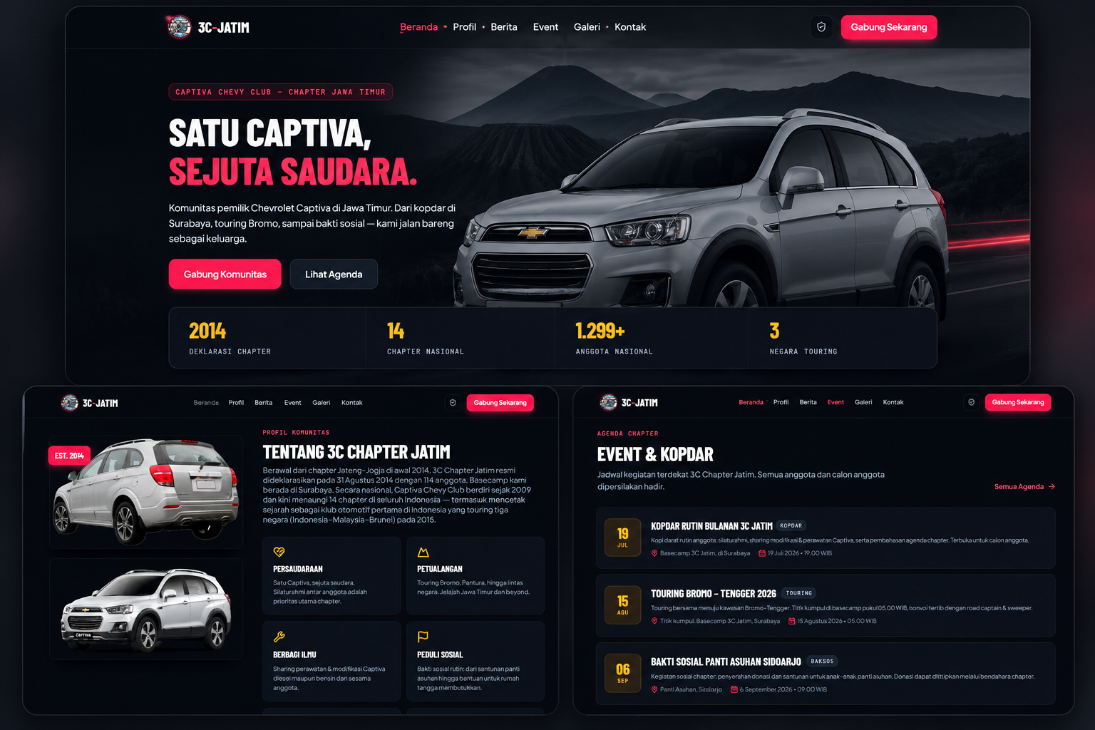 3C Jatim — Community Profile Website